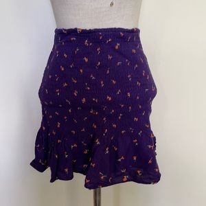 Smocked High Waist Skirt